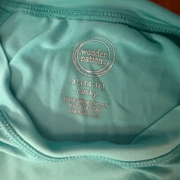 Wonder Nation Boys Rashguard Swim Shirt – XL (14/16) Husky – Light Blue - Picture 4 of 9